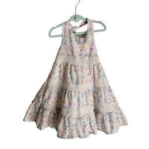 Boho Floral Halter Dress